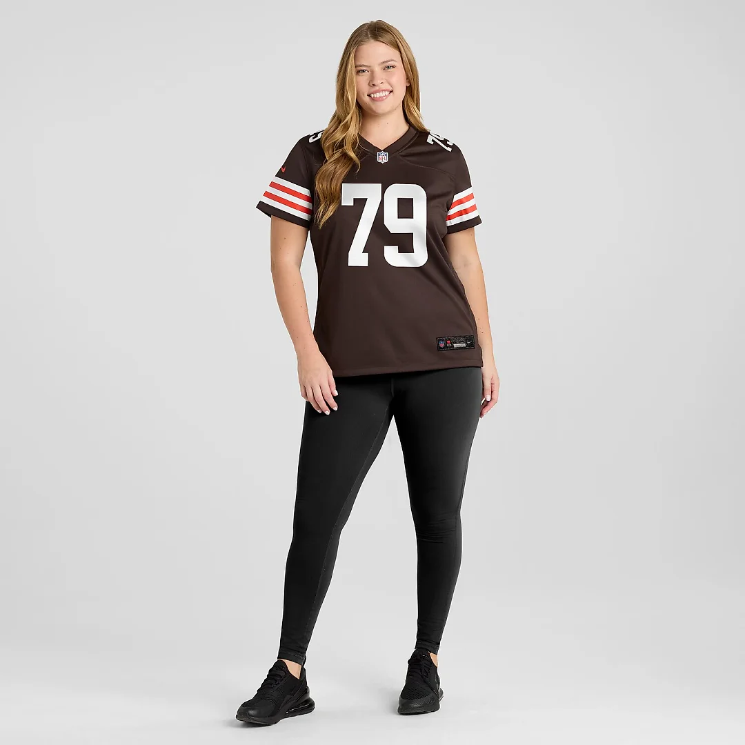 Zennovawear Dawand Jones Cleveland Browns Women's Team Game Jersey - Brown