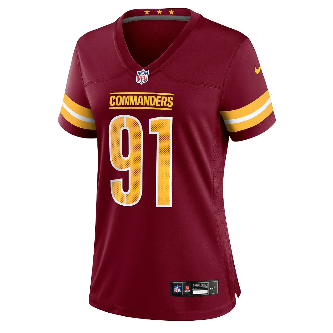 Zennovawear Deatrich Wise Jr. Washington Commanders Women's Team Game Jersey - Burgundy