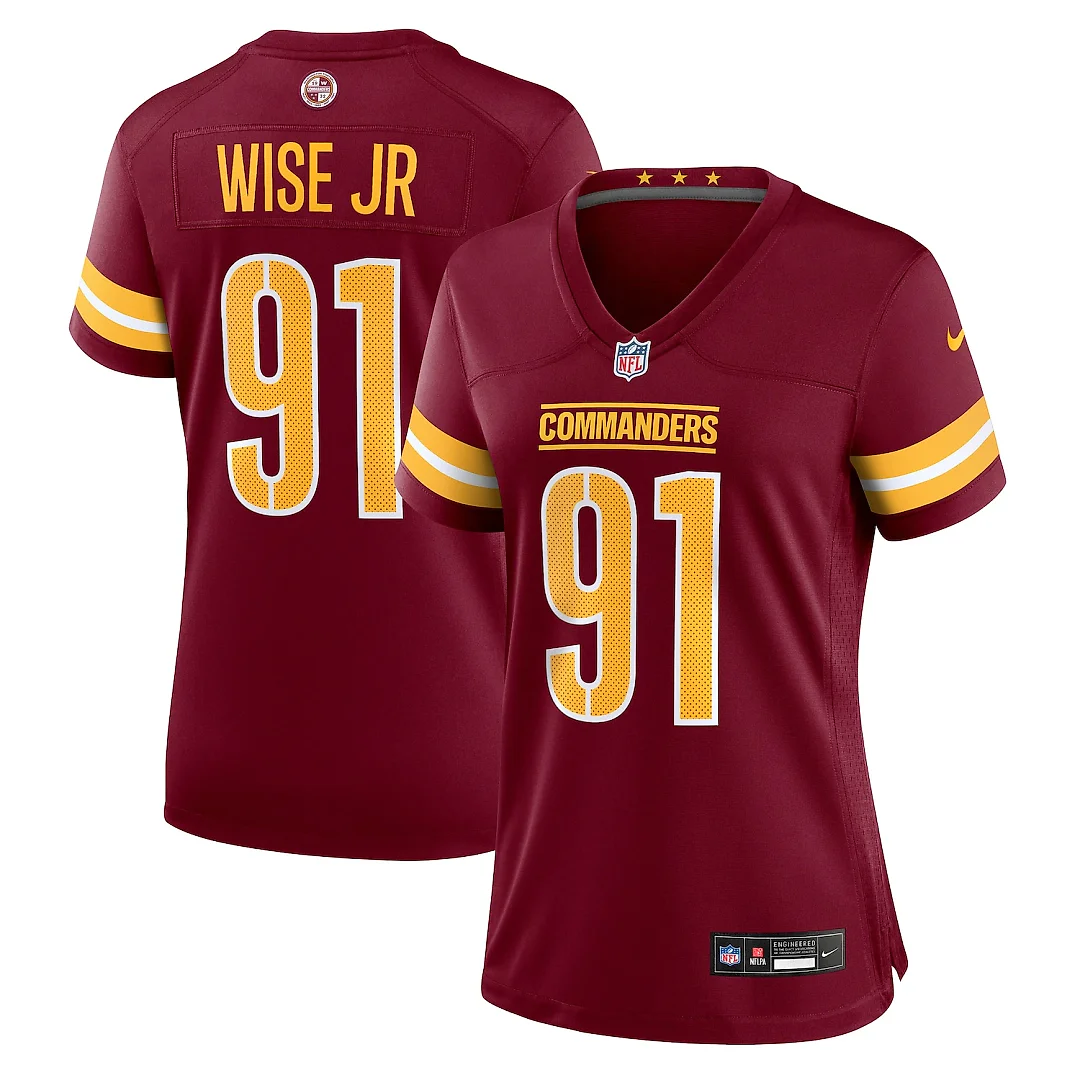 Zennovawear Deatrich Wise Jr. Washington Commanders Women's Team Game Jersey - Burgundy