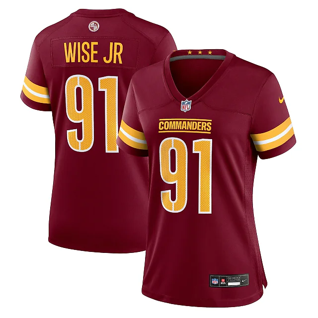 Zennovawear Deatrich Wise Jr. Washington Commanders Women's Team Game Jersey - Burgundy