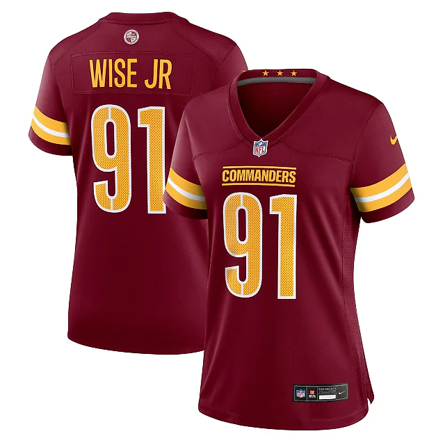 Zennovawear Deatrich Wise Jr. Washington Commanders Women's Team Game Jersey - Burgundy