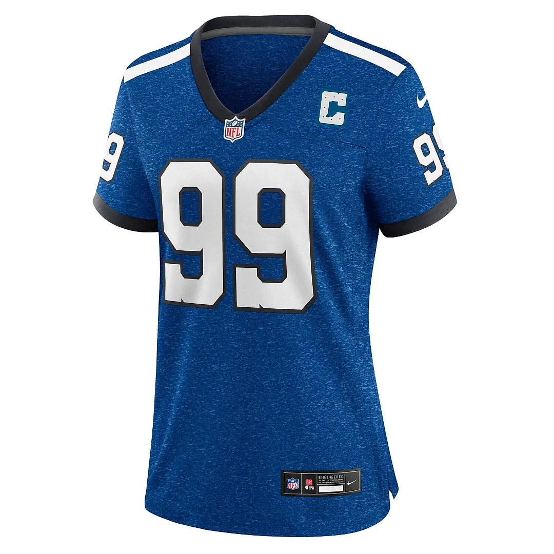 Zennovawear DeForest Buckner Indianapolis Colts Women's Indiana Nights Alternate Game Jersey - Royal