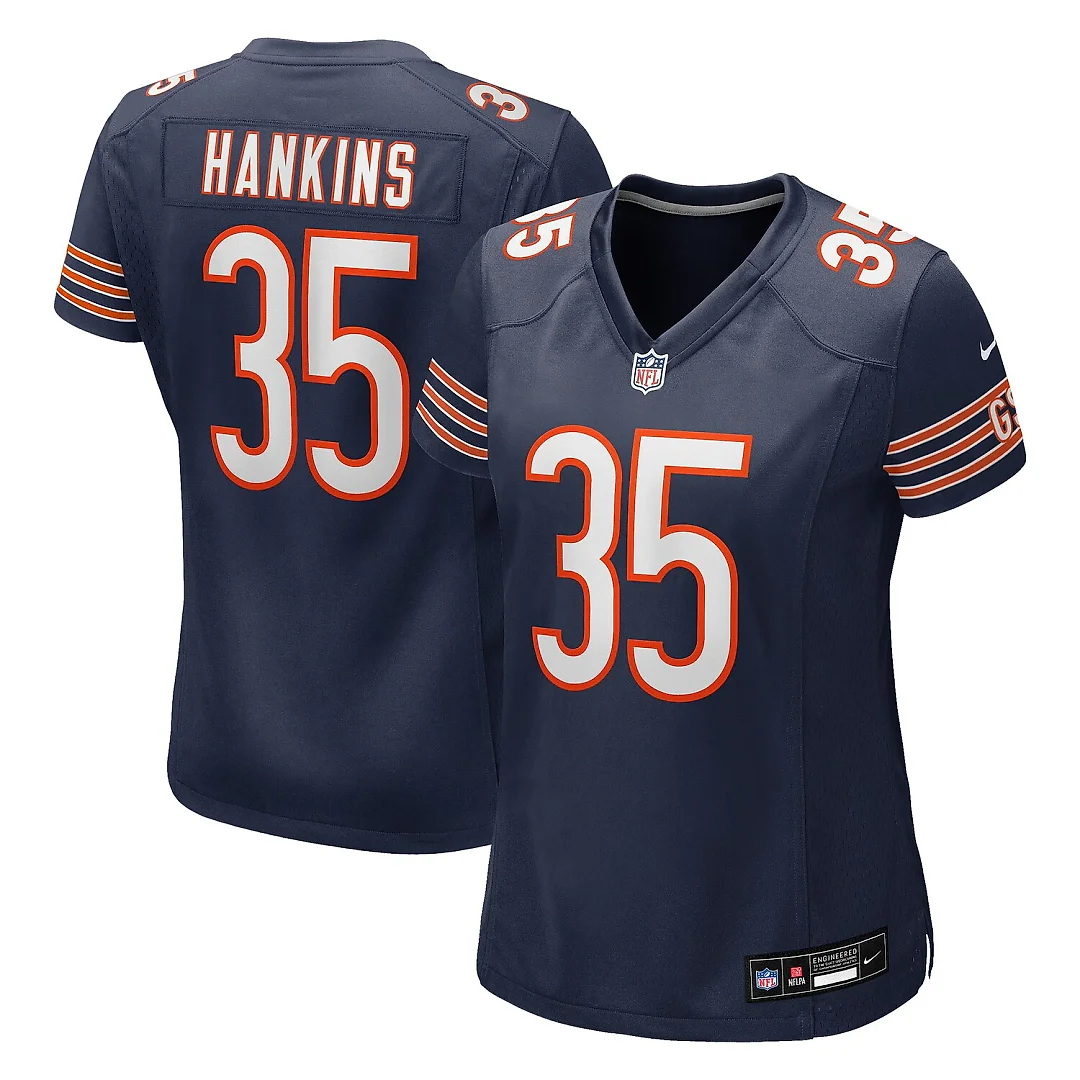 Zennovawear Deion Hankins Chicago Bears Women's Team Game Jersey - Navy