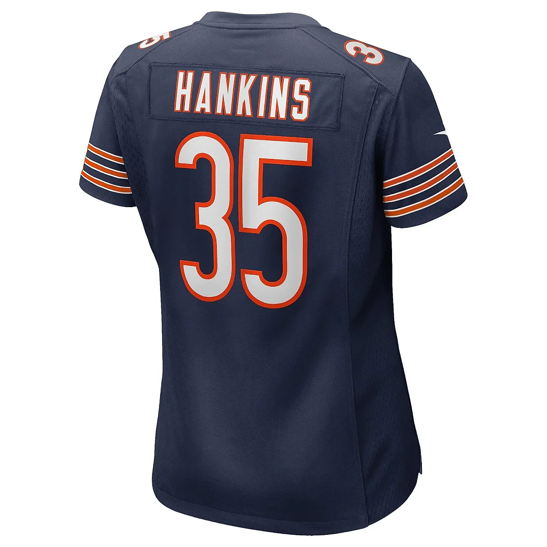 Zennovawear Deion Hankins Chicago Bears Women's Team Game Jersey - Navy