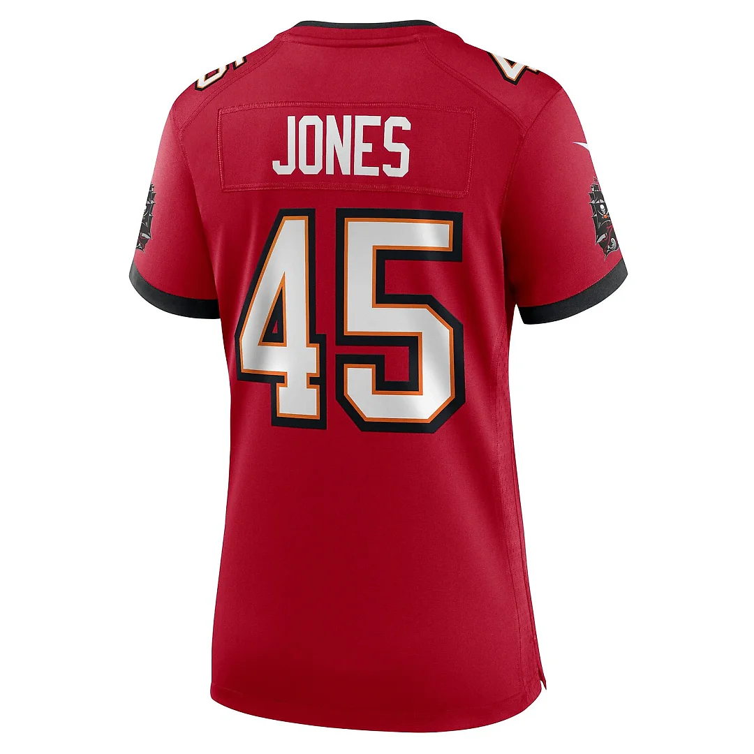 Zennovawear Deion Jones Tampa Bay Buccaneers Women's Team Game Jersey - Red