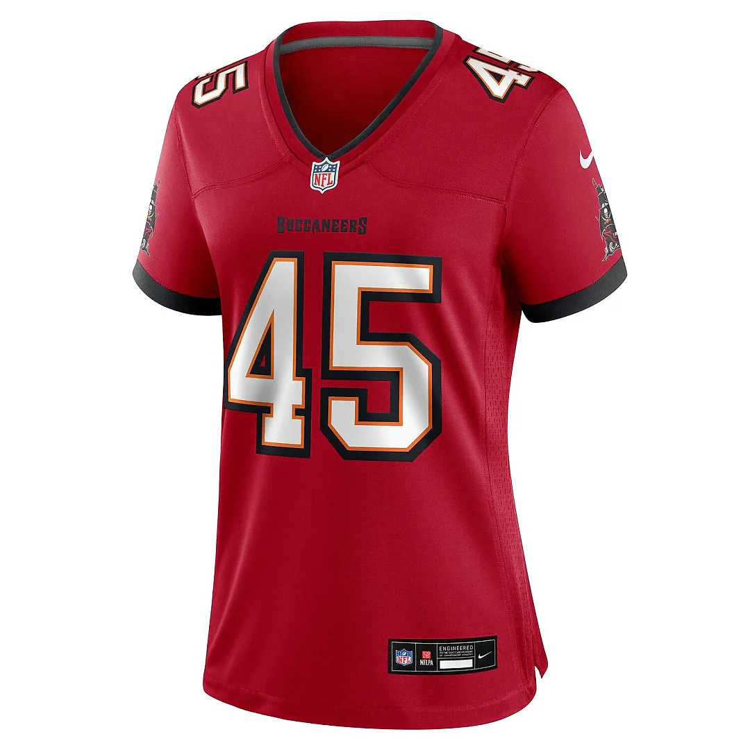 Zennovawear Deion Jones Tampa Bay Buccaneers Women's Team Game Jersey - Red