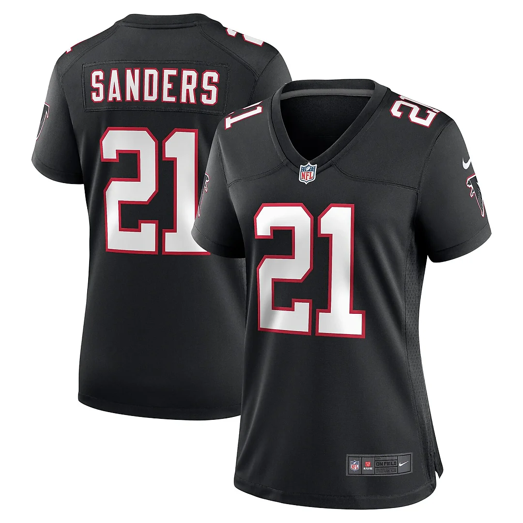 Zennovawear Deion Sanders Atlanta Falcons Women's Alternate Retired Player Game Jersey - Black