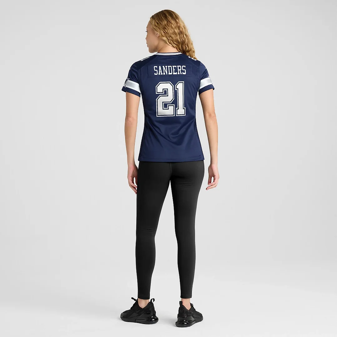 Zennovawear Deion Sanders Dallas Cowboys Women's Team Retired Player Game Jersey - Navy