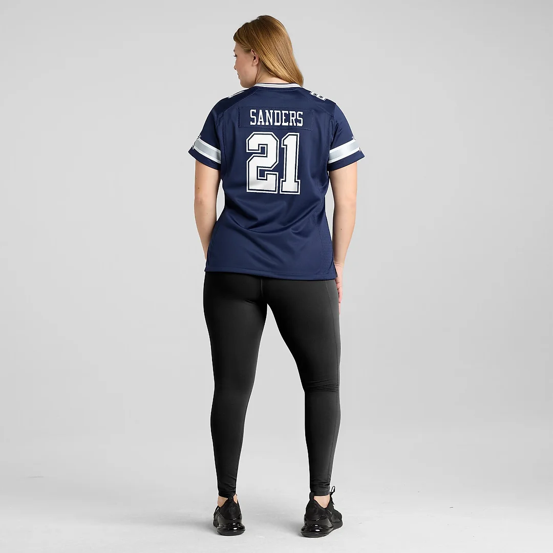 Zennovawear Deion Sanders Dallas Cowboys Women's Team Retired Player Game Jersey - Navy