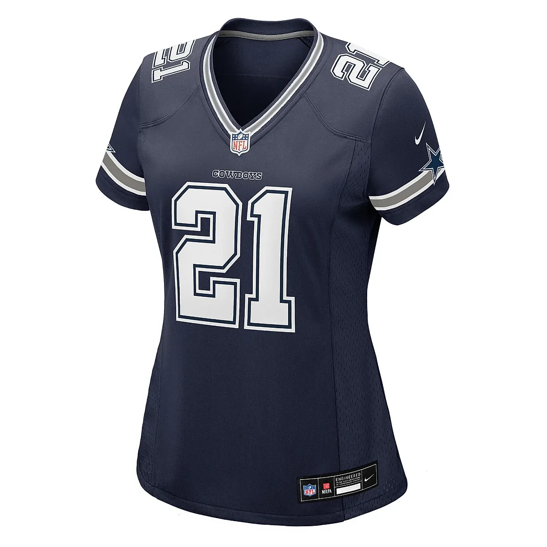 Zennovawear Deion Sanders Dallas Cowboys Women's Team Retired Player Game Jersey - Navy