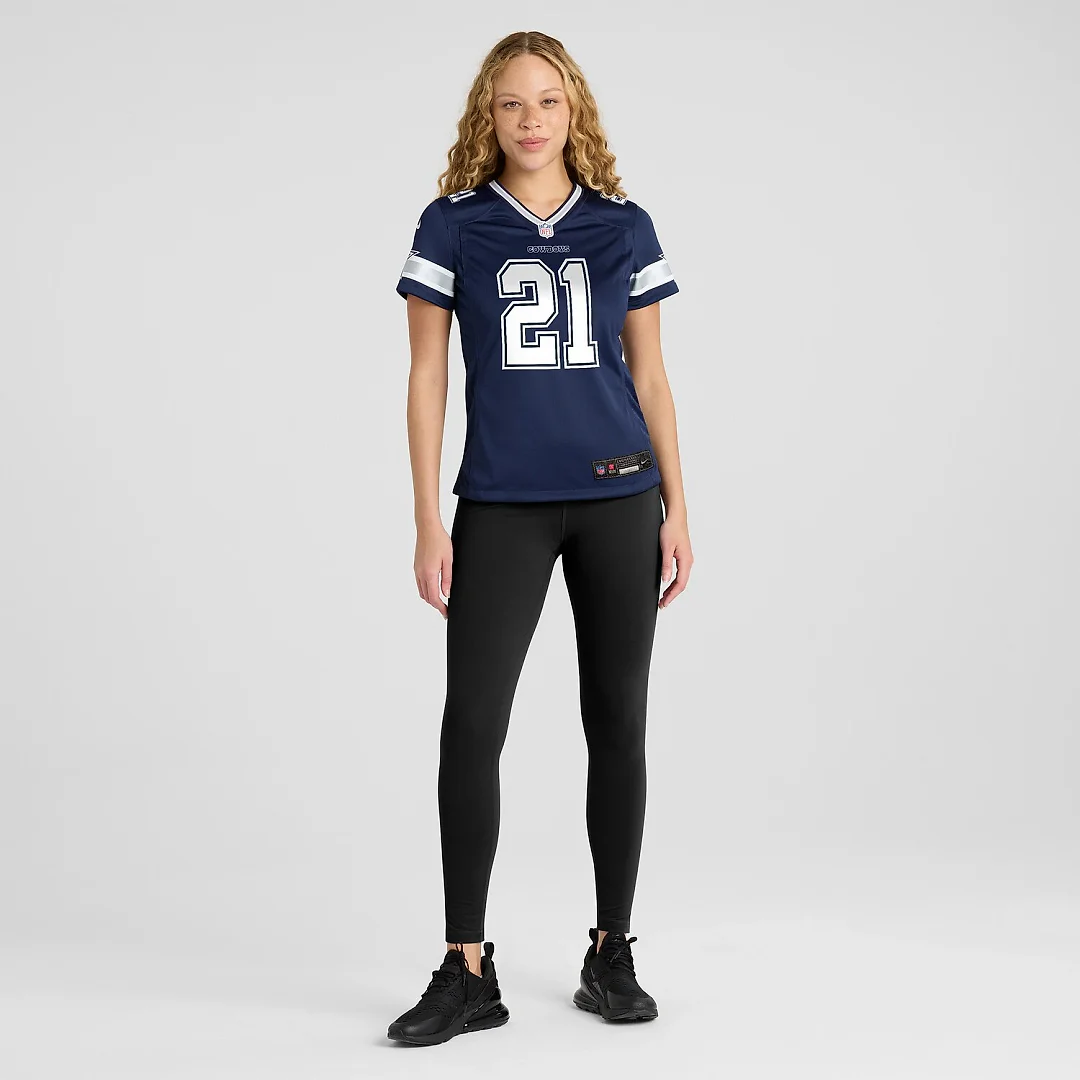 Zennovawear Deion Sanders Dallas Cowboys Women's Team Retired Player Game Jersey - Navy