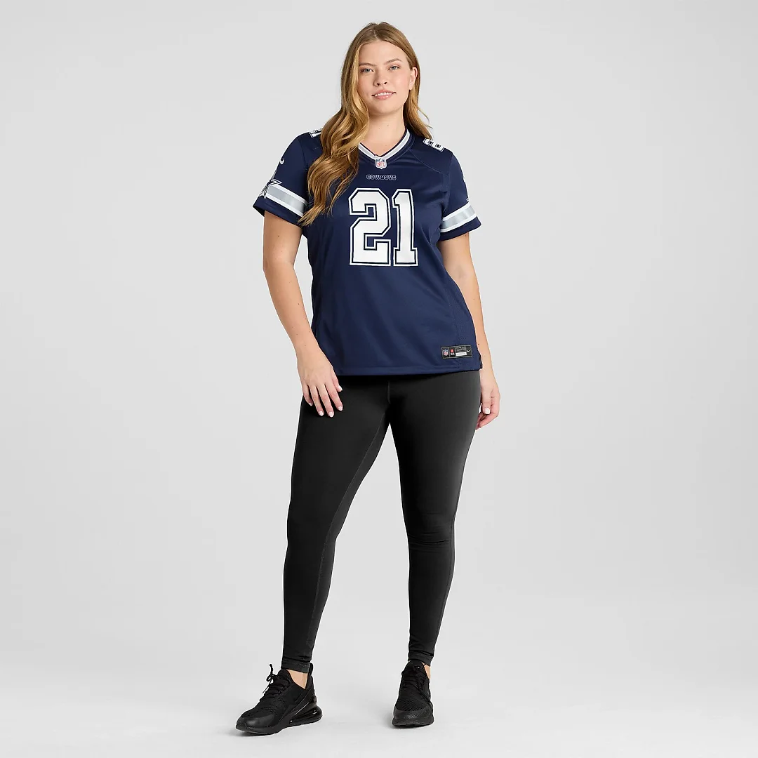 Zennovawear Deion Sanders Dallas Cowboys Women's Team Retired Player Game Jersey - Navy