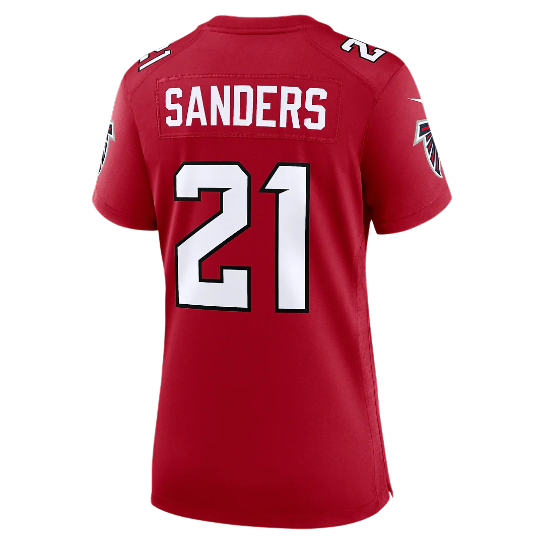 Zennovawear Deion Sanders Atlanta Falcons Women's Retired Player Game Jersey - Red