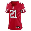 Zennovawear Deion Sanders San Francisco 49ers Women's Retired Player Game Jersey - Scarlet