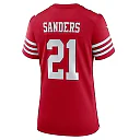 Zennovawear Deion Sanders San Francisco 49ers Women's Retired Player Game Jersey - Scarlet