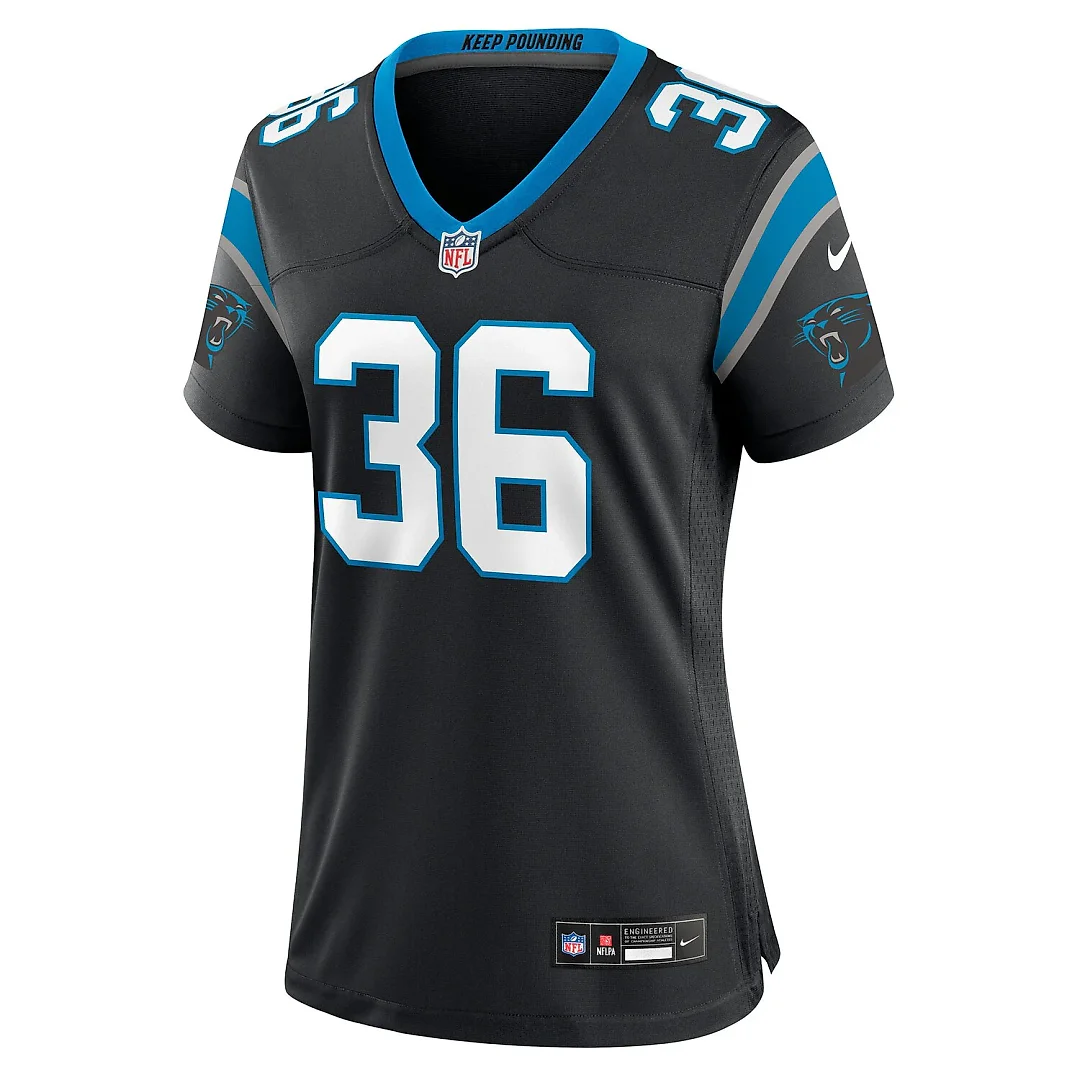 Zennovawear Demani Richardson Carolina Panthers Women's Team Game Jersey - Black