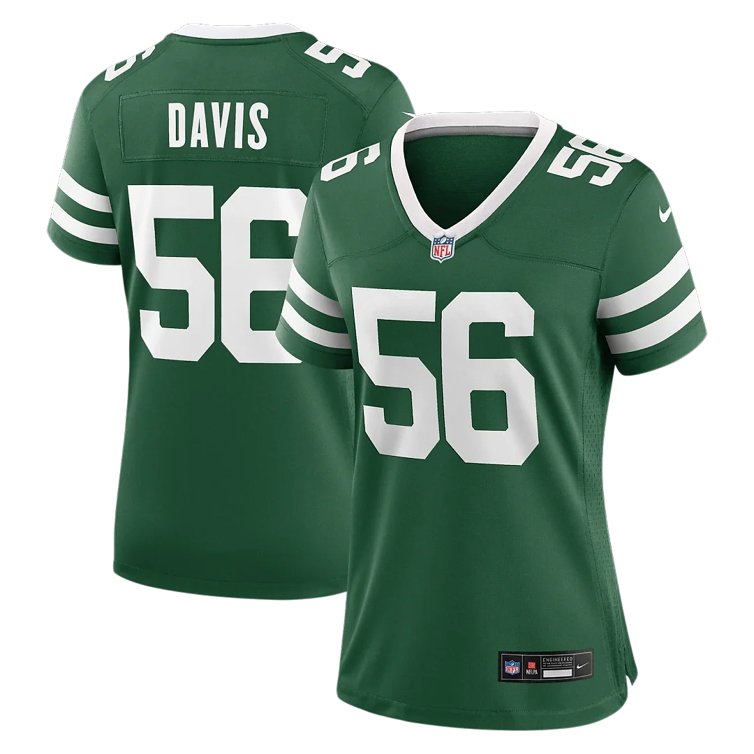 Zennovawear Demario Davis New York Jets Women's Team Game Jersey - Legacy Green