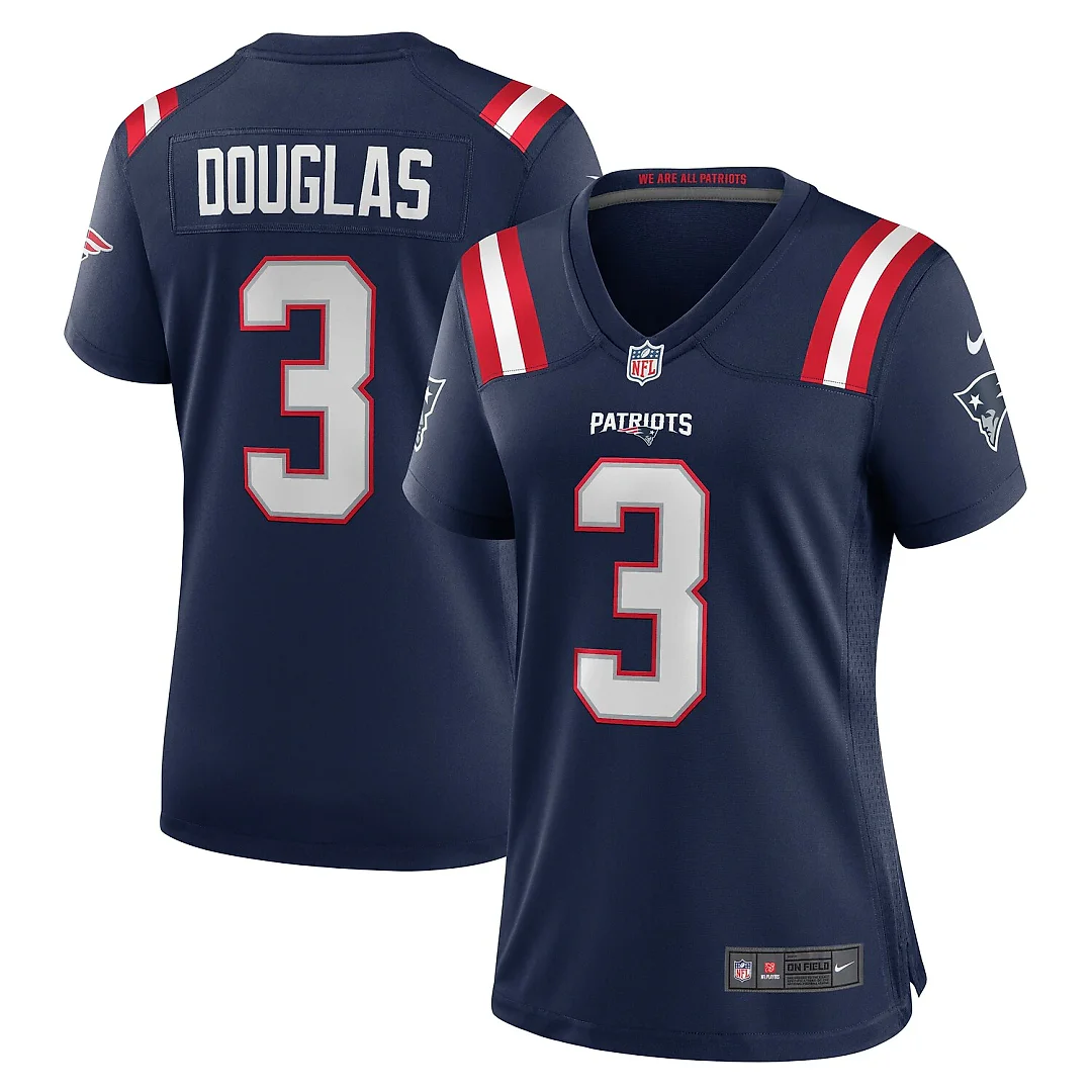 Zennovawear Demario Douglas New England Patriots Women's Game Jersey - Navy