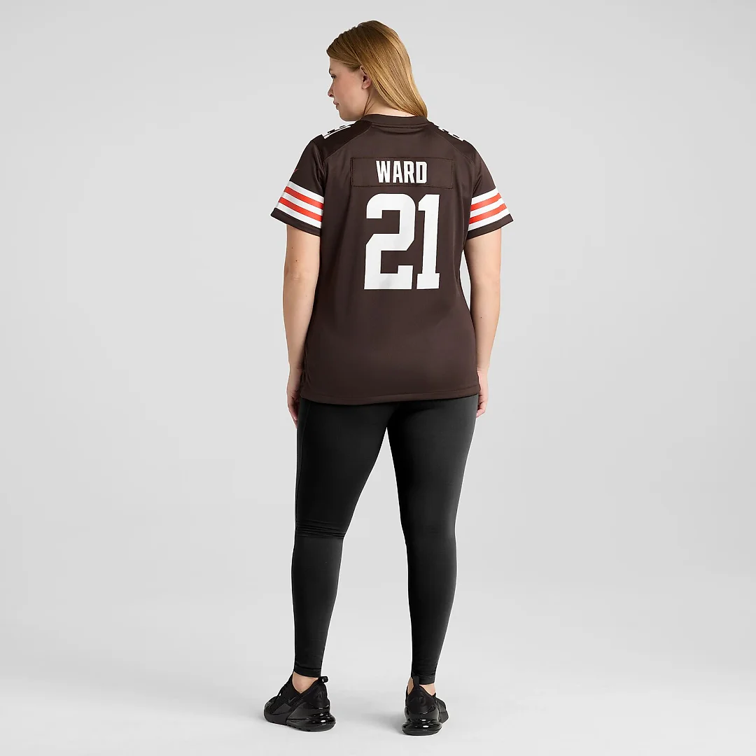 Zennovawear Denzel Ward Cleveland Browns Women's Player Game Jersey - Brown