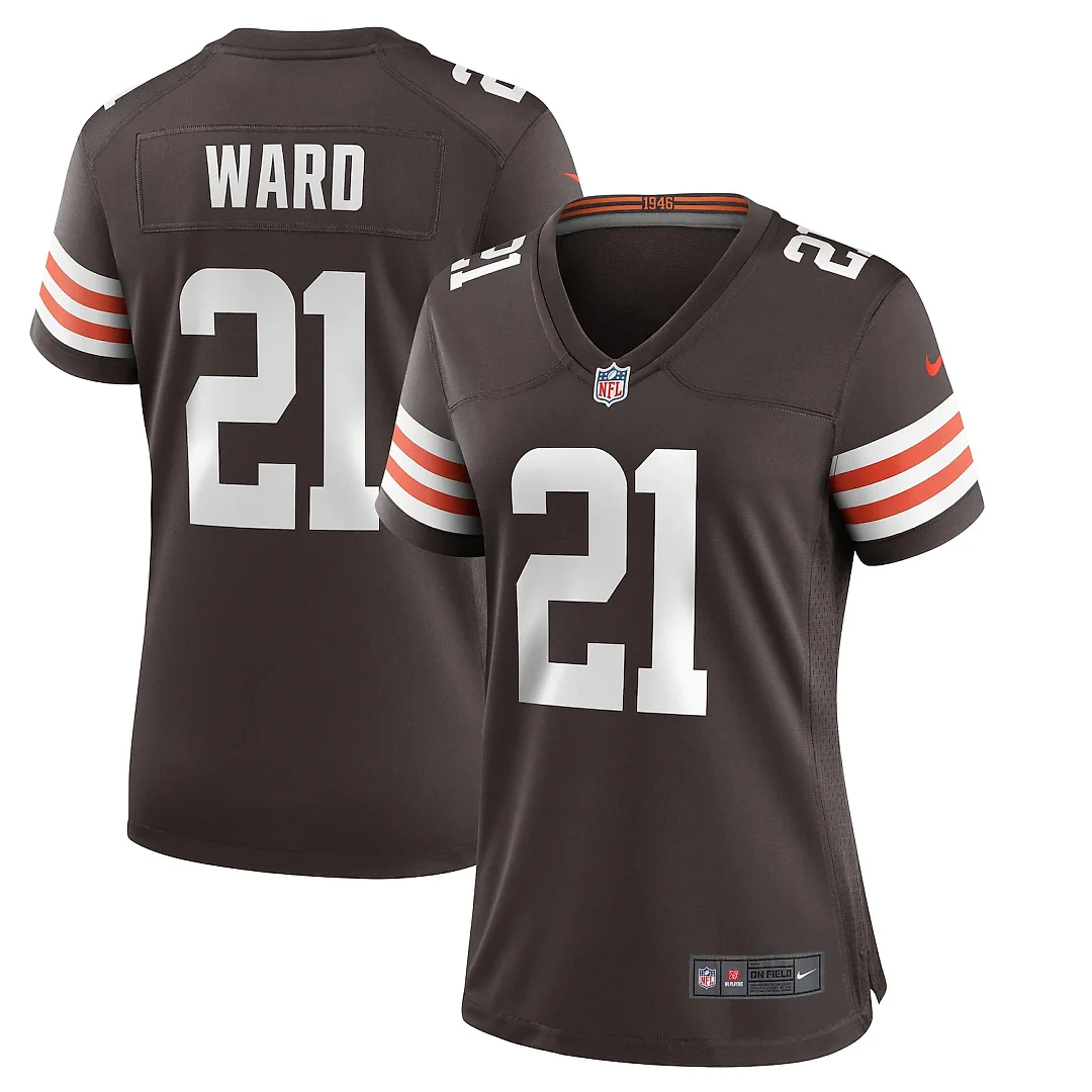 Zennovawear Denzel Ward Cleveland Browns Women's Player Game Jersey - Brown