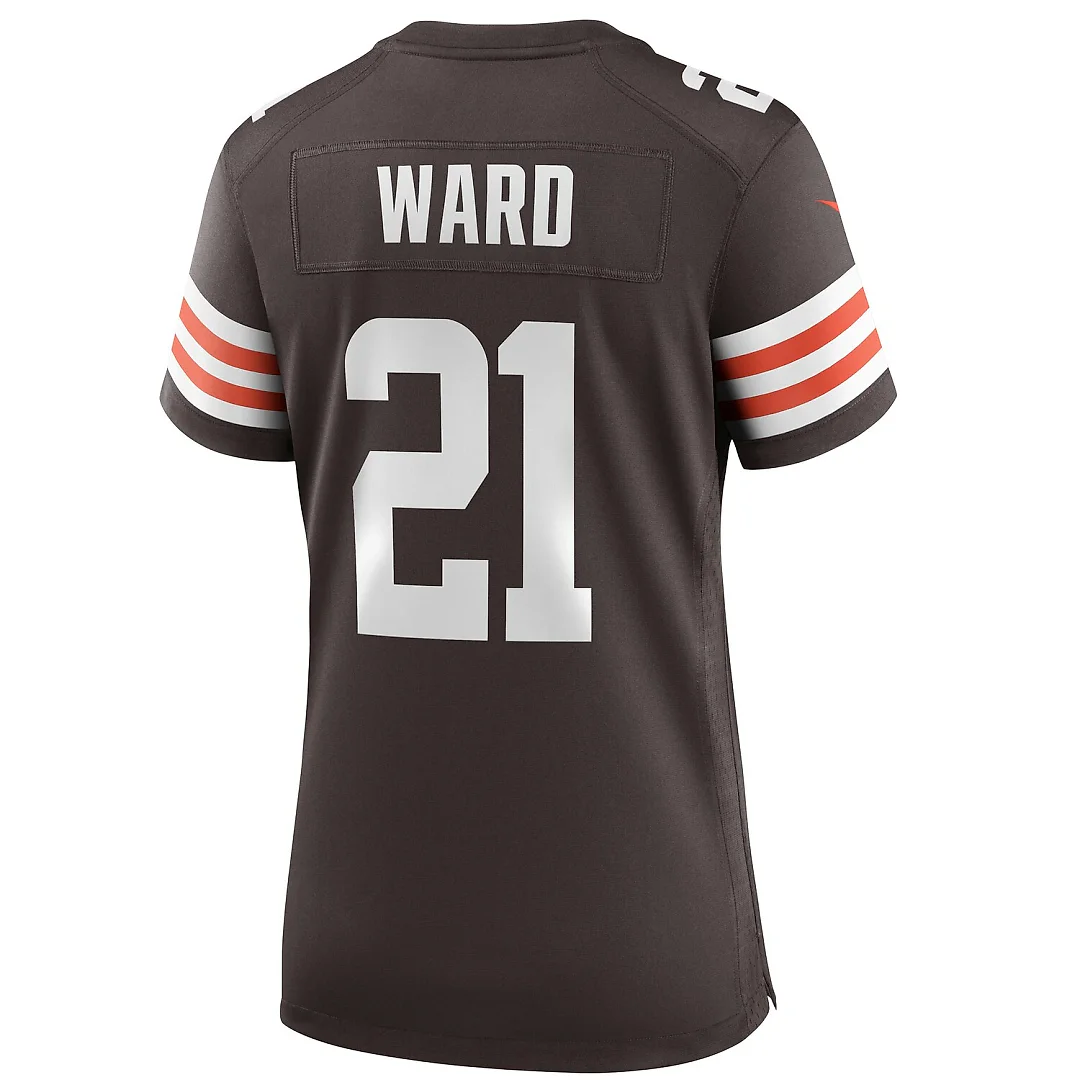 Zennovawear Denzel Ward Cleveland Browns Women's Player Game Jersey - Brown