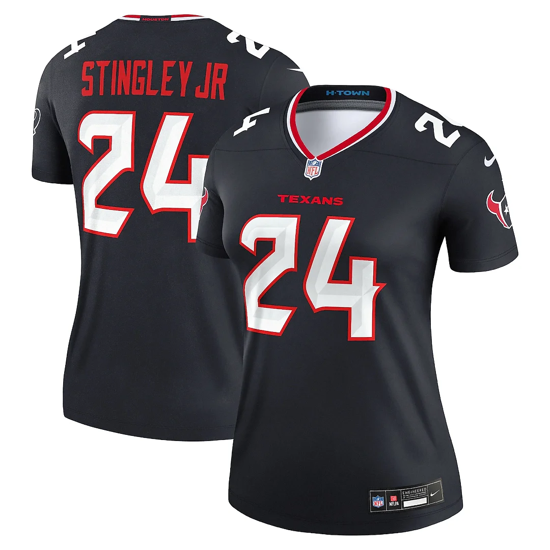 Zennovawear Derek Stingley Jr. Houston Texans Women's Legend Player Performance Top - Navy