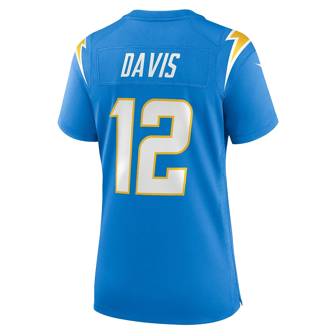 Zennovawear Derius Davis Los Angeles Chargers Women's Team Game Jersey - Powder Blue