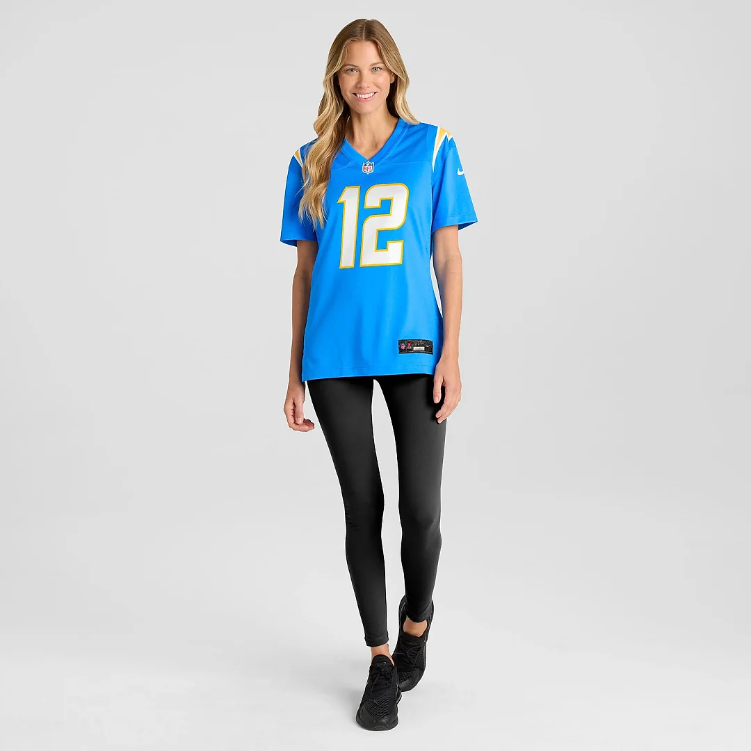 Zennovawear Derius Davis Los Angeles Chargers Women's Team Game Jersey - Powder Blue