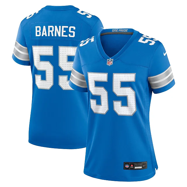 Zennovawear Derrick Barnes Detroit Lions Women's Team Game Jersey - Blue