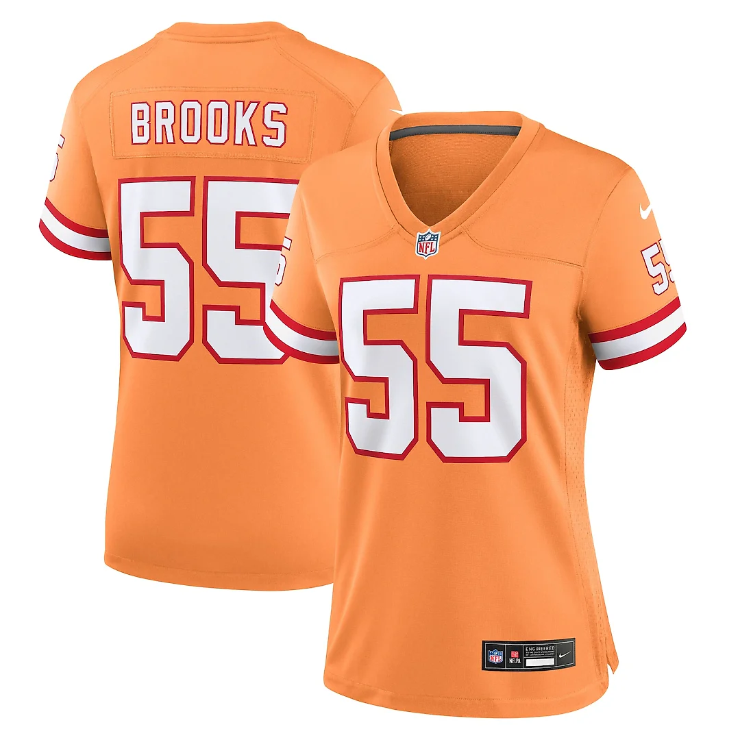 Zennovawear Derrick Brooks Tampa Bay Buccaneers Women's Throwback Game Jersey - Orange