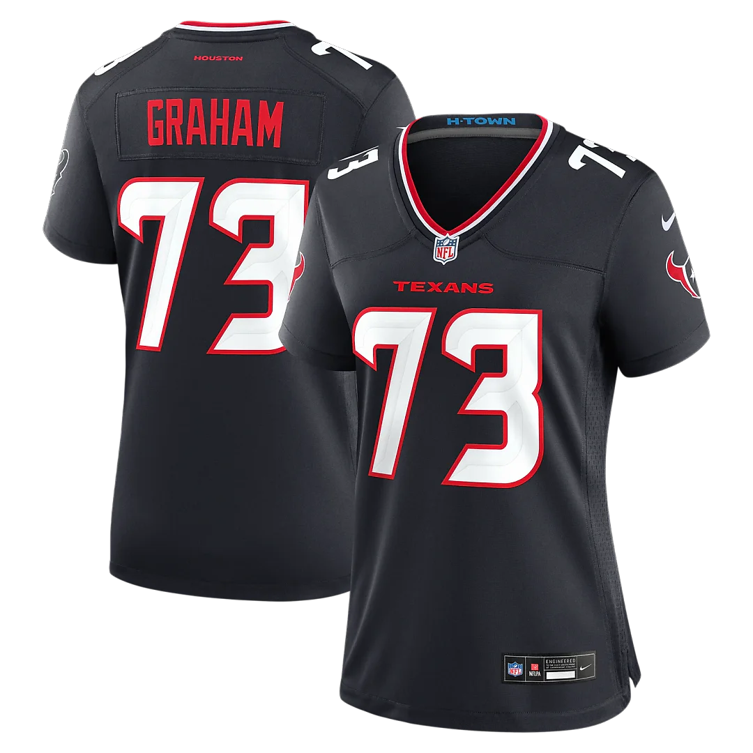 Zennovawear Derrick Graham Houston Texans Women's Team Game Jersey - Navy