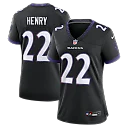 Zennovawear Derrick Henry Baltimore Ravens Women's Alternate Game Jersey - Black