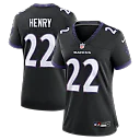 Zennovawear Derrick Henry Baltimore Ravens Women's Alternate Game Jersey - Black