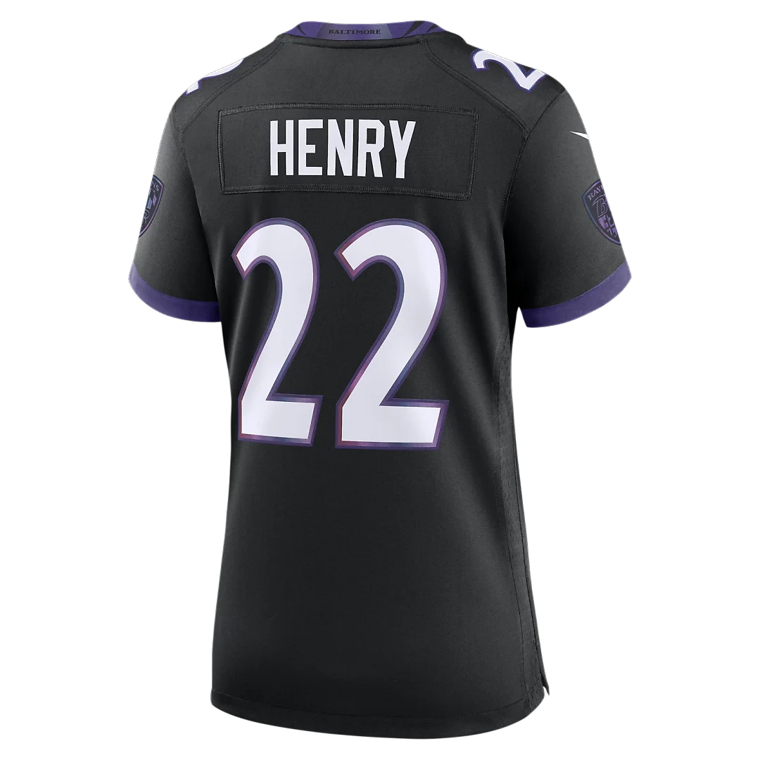 Zennovawear Derrick Henry Baltimore Ravens Women's Alternate Game Jersey - Black