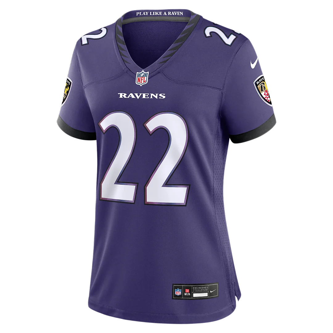 Zennovawear Derrick Henry Baltimore Ravens Women's Team Game Jersey - Purple