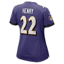 Zennovawear Derrick Henry Baltimore Ravens Women's Game Player Jersey - Purple