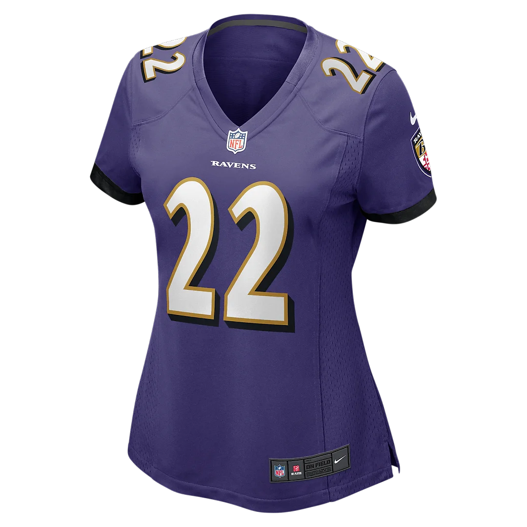 Zennovawear Derrick Henry Baltimore Ravens Women's Game Player Jersey - Purple