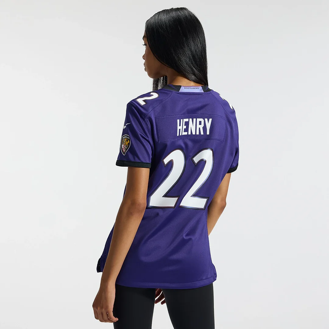 Zennovawear Derrick Henry Baltimore Ravens Women's Team Game Jersey - Purple