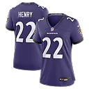 Zennovawear Derrick Henry Baltimore Ravens Women's Team Game Jersey - Purple