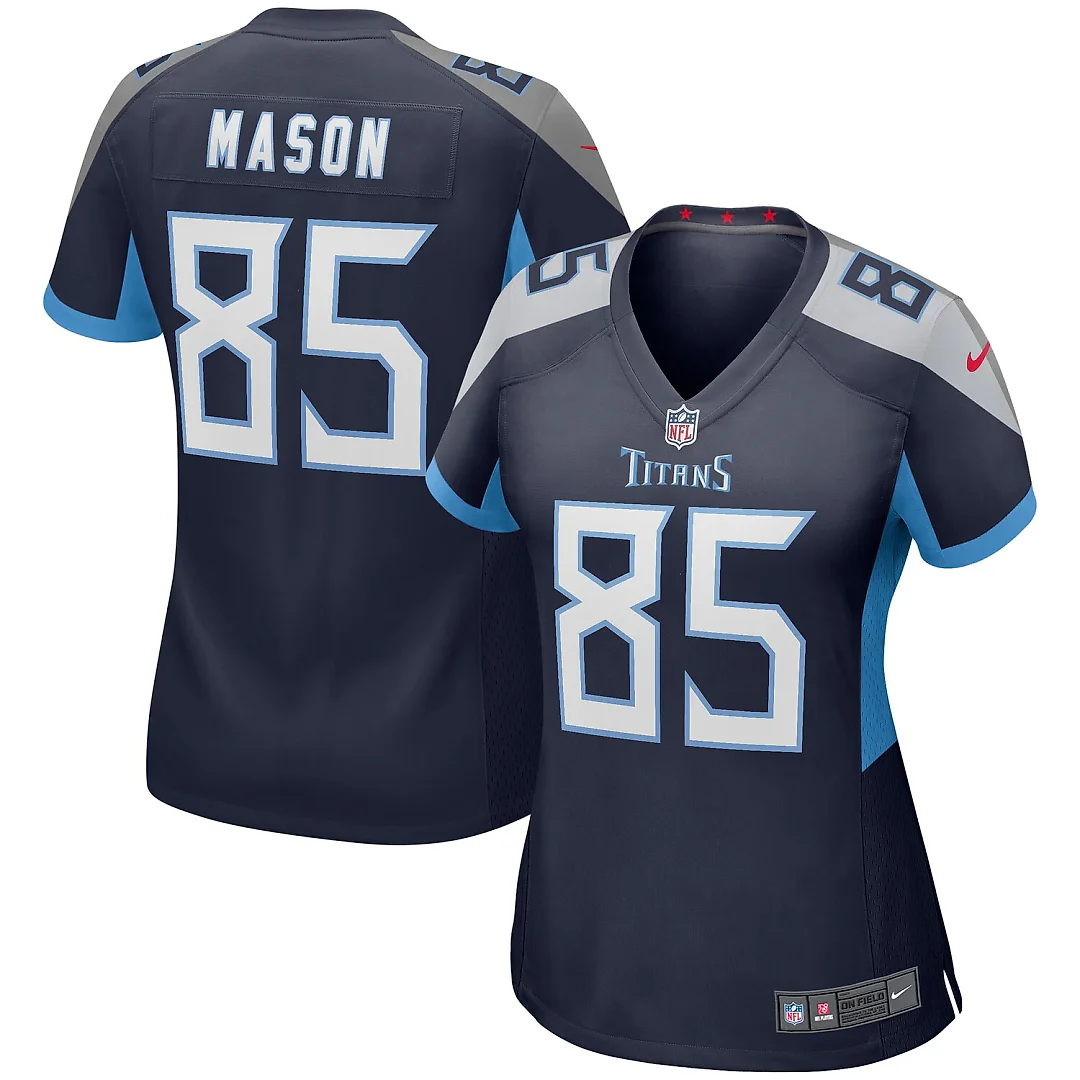 Zennovawear Derrick Mason Tennessee Titans Women's Game Retired Player Jersey - Navy