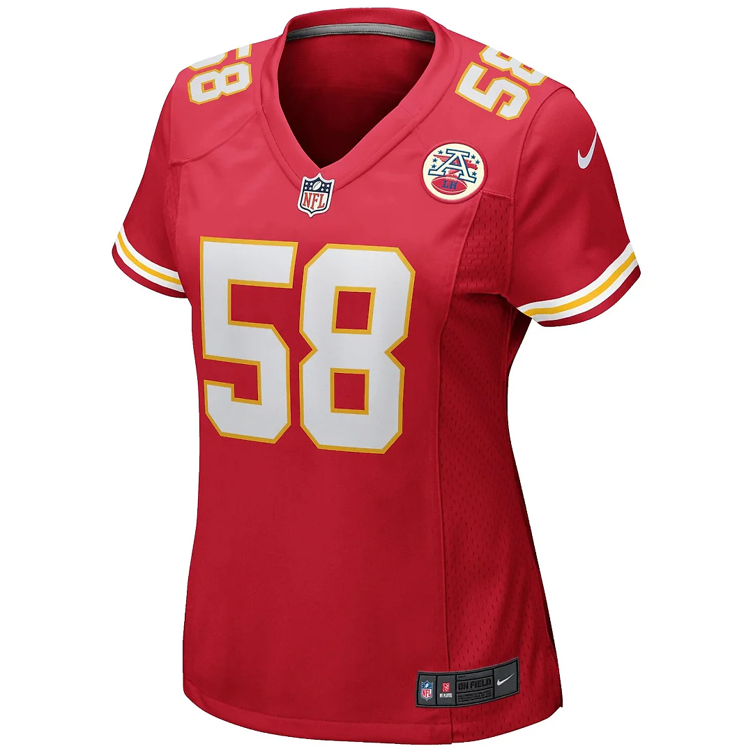 Zennovawear Derrick Thomas Kansas City Chiefs Women's Game Retired Player Jersey - Red