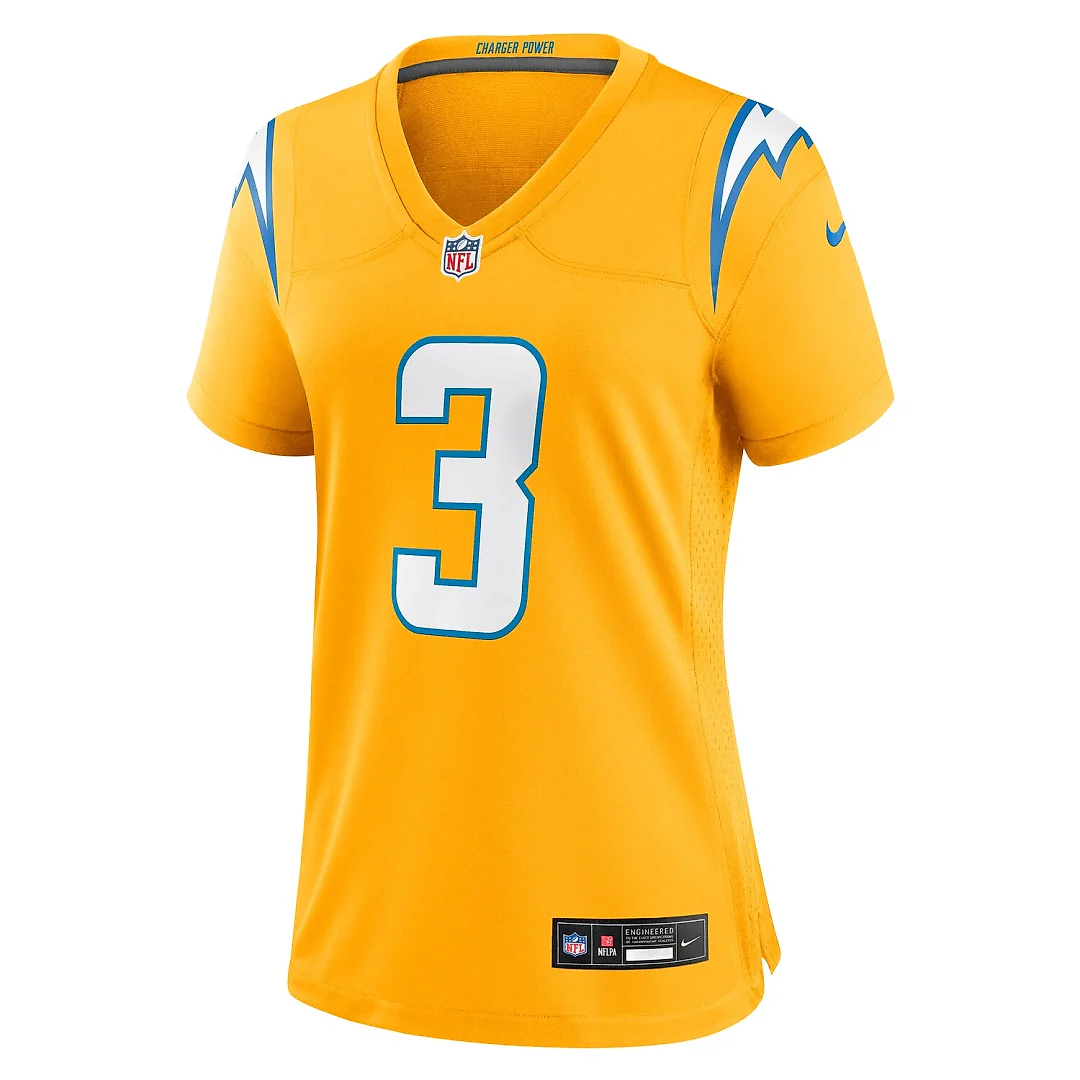 Zennovawear Derwin James Jr. Los Angeles Chargers Women's Alternate Charger Power Game Jersey - Gold