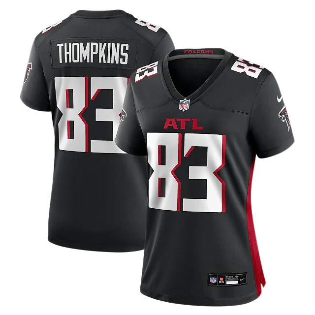 Zennovawear Deven Thompkins Atlanta Falcons Women's Team Game Jersey - Black