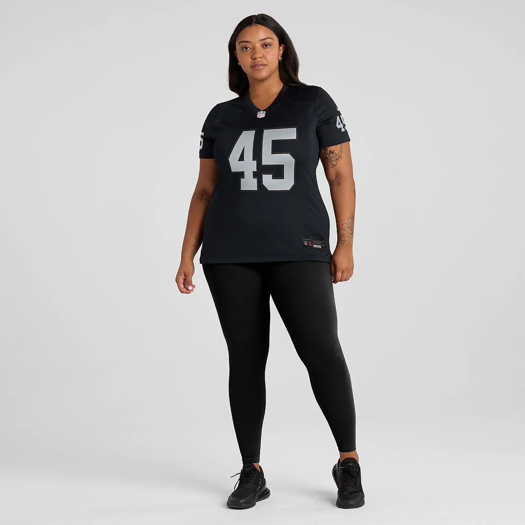 Zennovawear Devin White Las Vegas Raiders Women's Team Game Jersey - Black