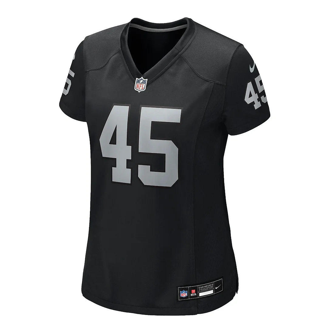 Zennovawear Devin White Las Vegas Raiders Women's Team Game Jersey - Black