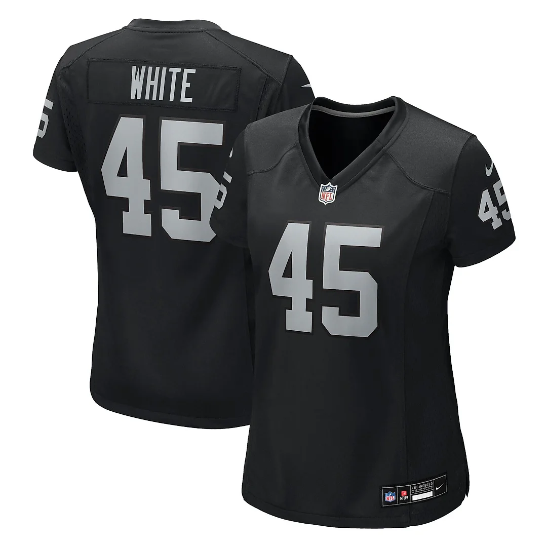 Zennovawear Devin White Las Vegas Raiders Women's Team Game Jersey - Black