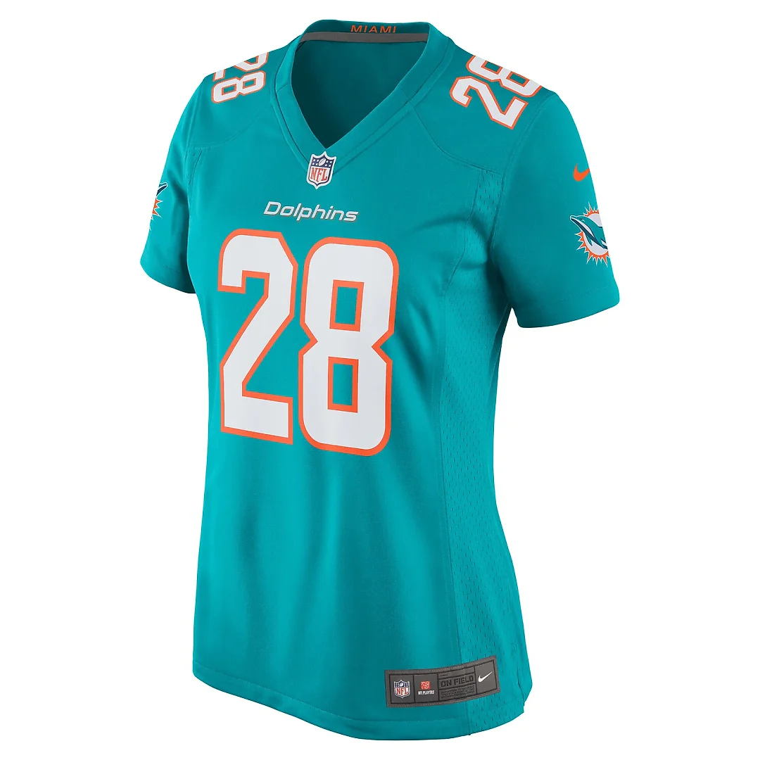 Zennovawear Devon Achane Miami Dolphins Women's Player Game Jersey - Aqua