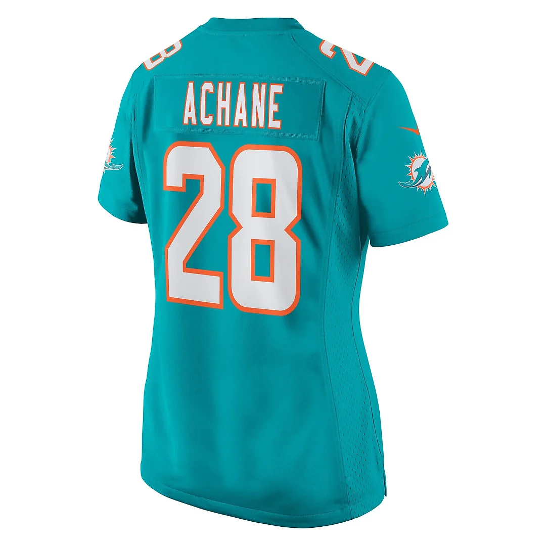 Zennovawear Devon Achane Miami Dolphins Women's Player Game Jersey - Aqua
