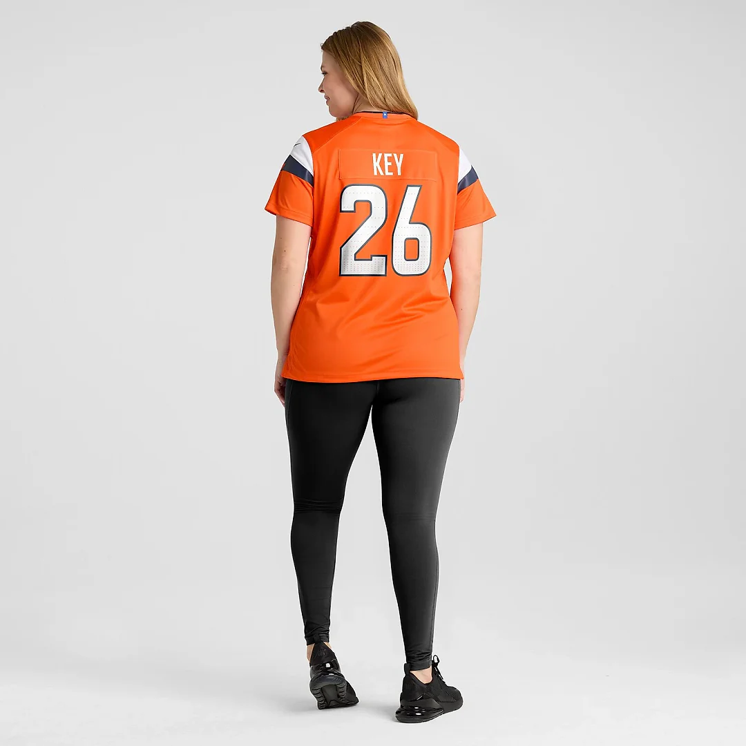 Zennovawear Devon Key Denver Broncos Women's Team Game Jersey - Orange