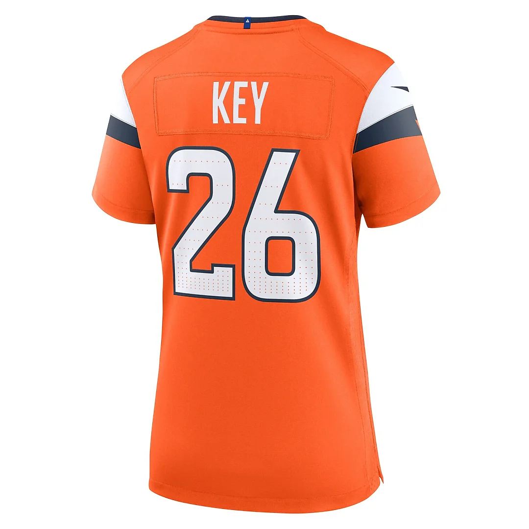 Zennovawear Devon Key Denver Broncos Women's Team Game Jersey - Orange